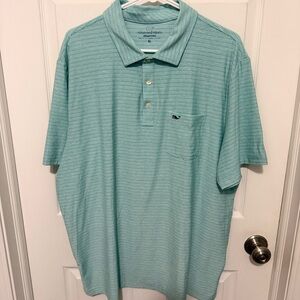Vineyard Vines Edgartown Mens Polo Golf Shirt Sz XL Whale Logo Performance